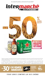 Prospectus Intermarché à Paris, "-50% DE REMISE IMMÉDIATE SUR LE 2ÈME SUR UNE SÉLECTION DE BIÈRES", 12 pages, 29/07/2025 - 10/08/2025