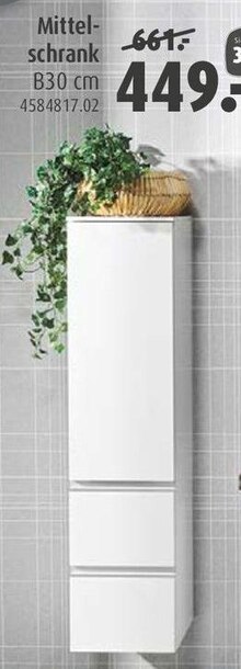 Badschrank von MONDO bei porta Möbel Badschrank von MONDO für 449,00 € bei porta Möbel im Prospekt "Zuhausezeit ist die schönste Zeit!"