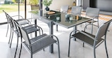 Table extensible Piazza en verre graphite 8 places - HESPERIDE dans le catalogue Maxi Bazar