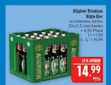 Büble Bier im Angebot bei Marktkauf in Borna Büble Bier Angebote von Allgäuer Brauhaus bei Marktkauf Borna für 14,99 €