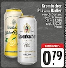 Pils oder Radler Angebote von Krombacher bei E center Remscheid für 0,79 €