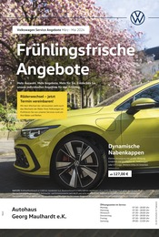 Aktueller Volkswagen Werkstatt & Auto Prospekt für Buhla: Frühlingsfrische Angebote mit 1} Seite, 01.03.2024 - 31.05.2024