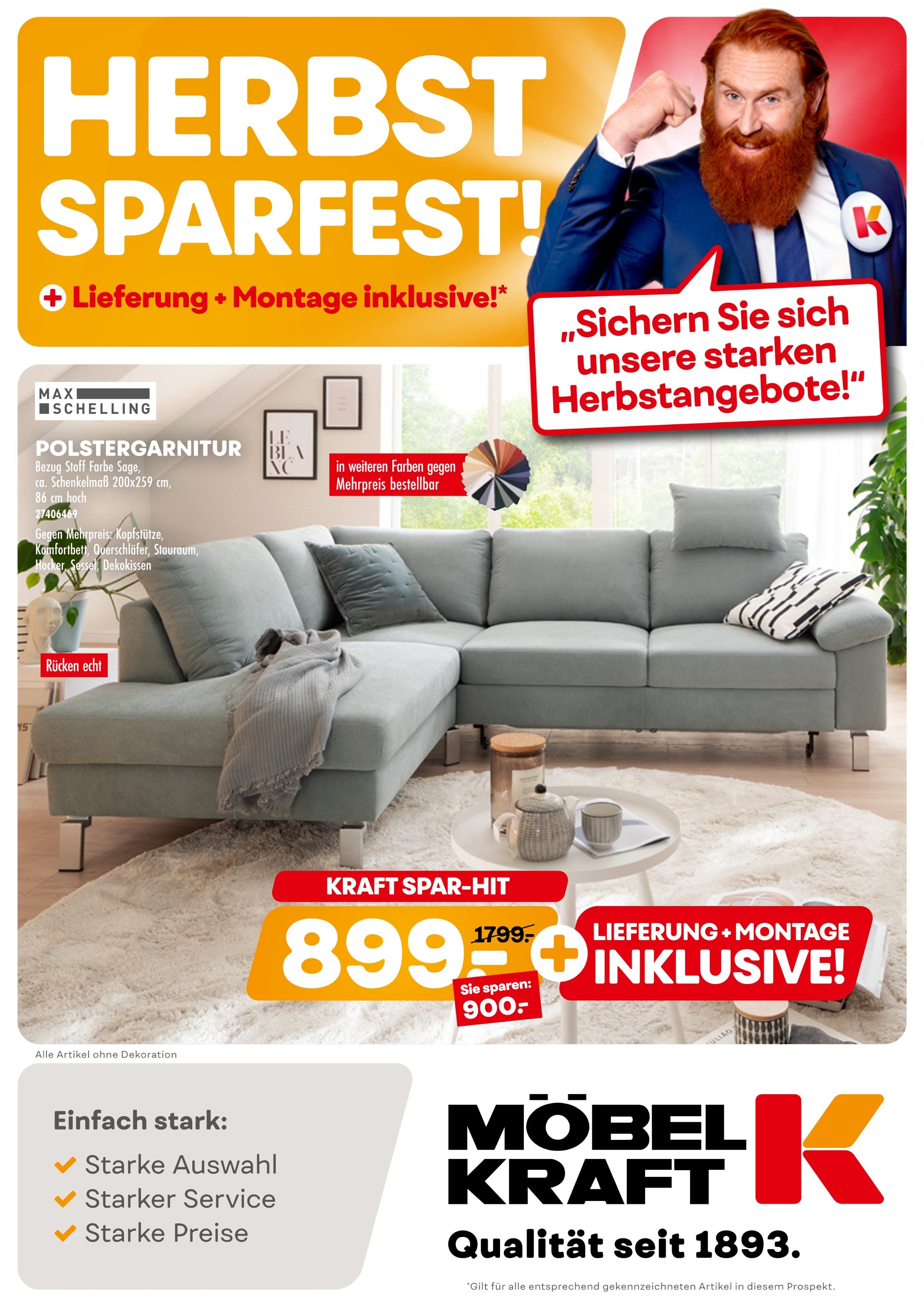 Möbel Kraft Prospekt für Berlin mit 24 Seiten Möbel Kraft Prospekt für Berlin: "Herbst Sparfest", 24 Seiten, 08.09.2021 - 05.10.2021