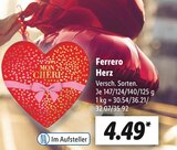 Herz von Ferrero für 4,49 € bei Lidl im Angebot Herz von Ferrero im aktuellen Lidl Prospekt