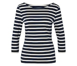 Aktuelle Shirt Angebote bei Tchibo in Bonn Aktuelles Shirt mit 3/4-Arm, dunkelblau gestreift Angebot bei Tchibo in Bonn ab 12,99 €