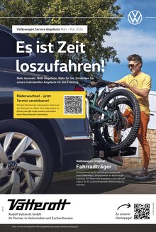 Aktueller Volkswagen Prospekt "Frühlingsfrische Angebote" Seite 1 von 1 Seite für Eschershausen
