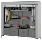 HOMCOM Kleiderschrank dunkelgrau Polypropylen B/H/L: ca. 42,5x166x169,5 cm  im aktuellen POCO Prospekt für 52,99 €