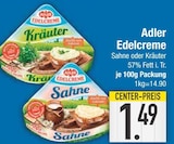 Sahne oder Kräuter im Angebot bei EDEKA in Straubing Sahne oder Kräuter Angebote von Adler bei EDEKA Straubing für 1,49 €