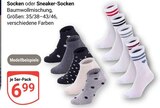 Socken oder Sneaker-Socken im Angebot bei GLOBUS in Gera Socken oder Sneaker-Socken Angebote bei GLOBUS Gera für 6,99 €