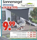 Sonnensegel im Angebot bei Wreesmann in Stendal Sonnensegel Angebote von Top Garten bei Wreesmann Stendal für 9,99 €