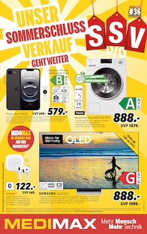 Aktueller MEDIMAX Bernau (Berlin) Prospekt MEDIMAX Prospekt Bernau (Berlin) "UNSER SOMMERSCHLUSSVERKAUF GEHT WEITER!" mit 8 Seiten