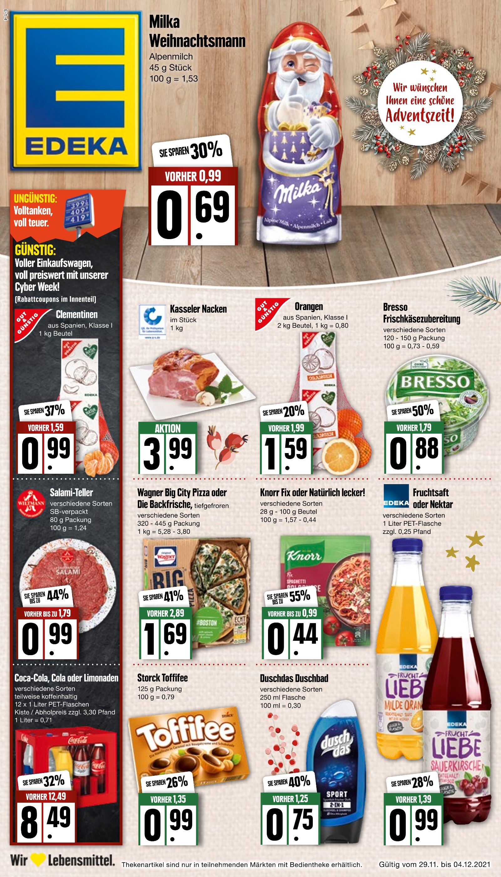 EDEKA Prospekt für Nietwerder mit 20 Seiten EDEKA Prospekt für Nietwerder: "Aktuelle Angebote", 20 Seiten, 29.11.2021 - 04.12.2021
