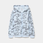 Promo Sweat zippé à capuche bleu ciel fille à 9,99 € dans le catalogue La Halle à Pessac