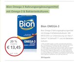 LINDA - Bion Omega-3 Nahrungsergänzungsmittel Angebot im Prospekt Bion Omega-3 Nahrungsergänzungsmittel bei LINDA im Prospekt "" für 13,45 €