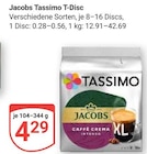 Aktuelle Jacobs Angebote bei GLOBUS in Braunschweig Aktuelles Tassimo T-Disc Angebot bei GLOBUS in Braunschweig ab 4,29 €