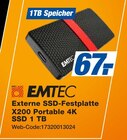 Externe SSD-Festplatte X200 Portable 4K von EMTEC im aktuellen expert Prospekt für 67,00 €