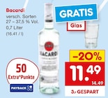 Rum Angebote von Bacardi bei Netto Marken-Discount Singen für 11,49 €