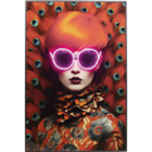 LED-Bild Fancy Red Lady Angebote bei Möbelzentrum Pforzheim Bruchsal für 199,00 €