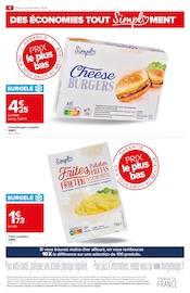 Promos Cheeseburgers Surgelés dans le catalogue "Prix le plus bas" de Carrefour Market à la page 4