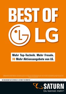 Aktueller Saturn Prospekt Saturn Prospekt "BEST OF LG" mit 1 Seite