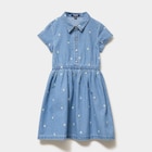 Promo Robe en jean brodée coton longueur genou denim double stone fille à 22,99 € dans le catalogue La Halle à Revin