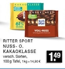 Nuss- o. Kakaoklasse Angebote von Ritter Sport bei EDEKA Gladbeck für 1,49 €