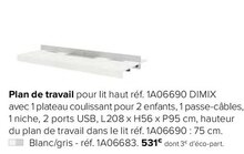 Plan de travail - Gautier à Paris Plan de travail en promo chez Gautier Paris à 531,00 €