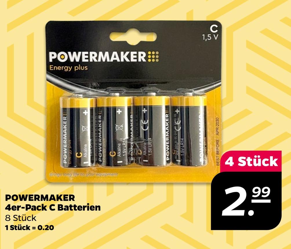 4er-Pack C Batterien