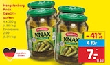 Knax Gewürzgurken im Angebot bei Netto Marken-Discount in Darmstadt Knax Gewürzgurken Angebote von Hengstenberg bei Netto Marken-Discount Darmstadt für 7,00 €
