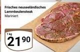GLOBUS Bendorf - Frisches neuseeländisches Lammkeulensteak Angebot im Prospekt Frisches neuseeländisches Lammkeulensteak bei GLOBUS im Bendorf Prospekt für 21,90 €
