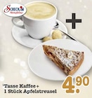 Tasse Kaffee + 1 Stück Apfelstreusel bei E center im Mainz Prospekt für 4,90 €