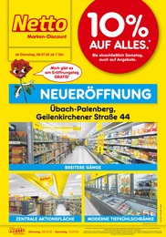 Discounter Prospekt von Netto Marken-Discount Übach-Palenberg Netto Marken-Discount Prospekt: "Neueröffnung - 10% auf ALLES", 8 Seiten, 08.07.2025 - 12.07.2025