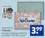 Fußmatte im ALDI SÜD Prospekt Fußmatte von HOME CREATION im aktuellen ALDI SÜD Prospekt für 3,99 €