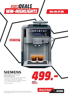 Kaffee im aktuellen MediaMarkt Saturn Prospekt (Goslar) Kaffee im MediaMarkt Saturn Prospekt "LET'S GO! DEALS WM-HIGHLIGHTS" mit 22 Seiten (Goslar)
