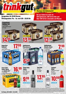 Trinkgut Prospekt der Woche "Aktuelle Angebote" Seite 1, 08.12.2025 bis 13.12.2025 für Murnau Aktueller Trinkgut Prospekt "Aktuelle Angebote" Seite 1 von 4 Seiten für Murnau