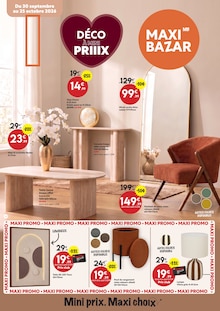 Catalogue Maxi Bazar, 30/09/2026 - 25/10/2026, DÉCO À MINI PRIIIX, 22 pages Prospectus Maxi Bazar en cours, "DÉCO À MINI PRIIIX", 22 pages