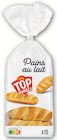 10 pains au lait - Top Budget en promo à 1,06 € chez Intermarché Super 10 pains au lait - Top Budget dans le catalogue Intermarché Super