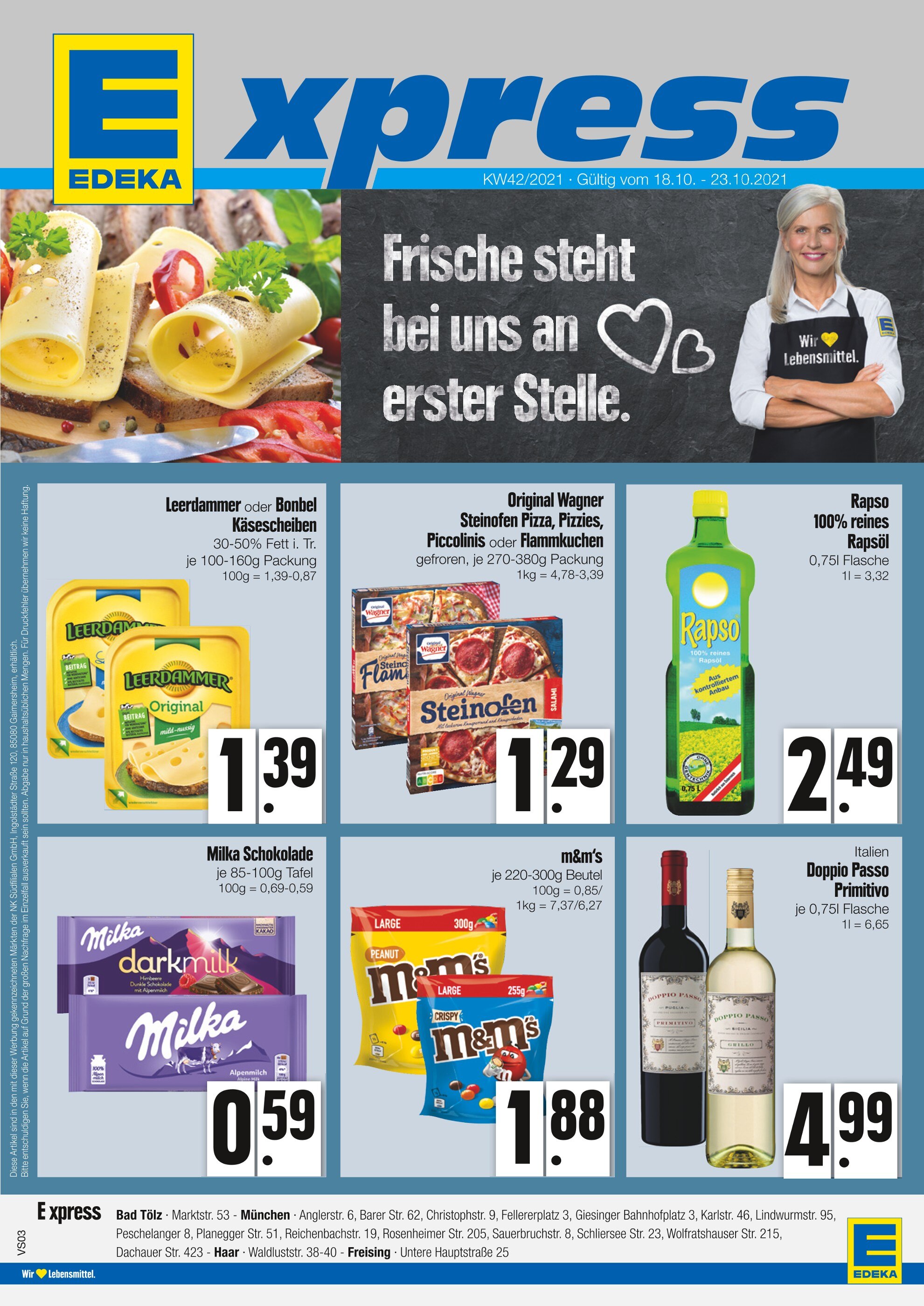 EDEKA Prospekt für Germering mit 4 Seiten EDEKA Prospekt für Germering: "Frische steht bei uns an erster Stelle", 4 Seiten, 18.10.2021 - 23.10.2021