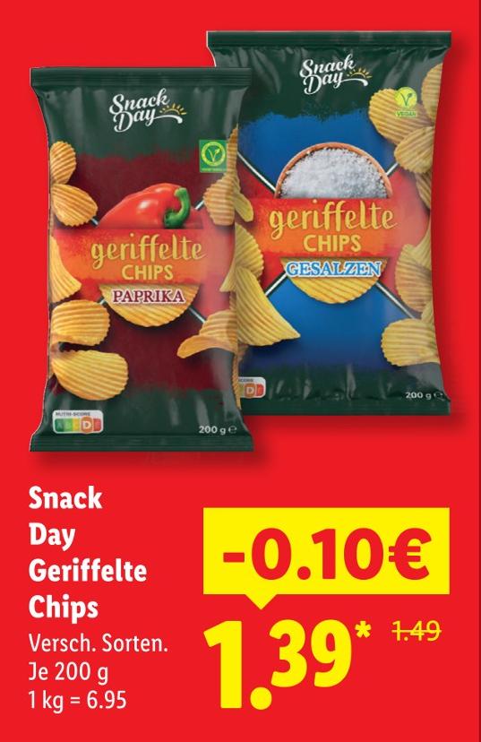 Geriffelte Chips Paprika