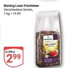 Loser Früchtetee im Angebot bei GLOBUS in Viersen Loser Früchtetee Angebote von Bunting bei GLOBUS Viersen für 2,99 €