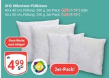 Mikrofaser-Füllkissen im Angebot bei GLOBUS in Altenburg Mikrofaser-Füllkissen Angebote von OHO bei GLOBUS Altenburg für 4,99 €