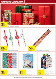 Prix et réduction Papier Cadeau dans le prospectus Carrefour en cours Offre Papier Cadeau dans le catalogue Carrefour du moment à la page 101