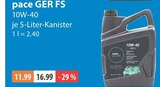 10W-40 Angebote von pace GER FS bei V-Markt Kaufbeuren für 11,99 €