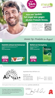 mea - meine apotheke Prospekt der KW 33 "Unsere August-Angebote" Aktueller mea - meine apotheke Prospekt "Unsere August-Angebote" Seite 1 von 4 Seiten