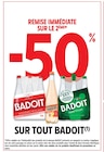 Promo -50 % remise immédiate sur le 2ème sur tout  BADOIT à  dans le catalogue Intermarché Hyper à Mirecourt