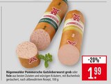 Pommersche Gutsleberwurst grob im Angebot bei Marktkauf in Freiburg Pommersche Gutsleberwurst grob Angebote von Rügenwalder bei Marktkauf Freiburg für 1,99 €