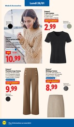 Prix et réduction Pantalon Femme dans le prospectus Lidl en cours Offre Pantalon Femme dans le catalogue Lidl du moment à la page 58