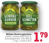 Gewürzgurken im Angebot bei E center in Karlsruhe Gewürzgurken Angebote von Kühne bei E center Karlsruhe für 1,79 €