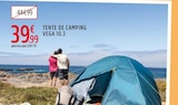 Tente de camping Vega 10.3 - Intersport à Quimper Tente de camping Vega 10.3 en promo chez Intersport Quimper à 39,99 €