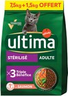 Croquettes pour chat adulte stérilisé au saumon - ULTIMA à 29,99 € dans le catalogue Intermarché Hyper